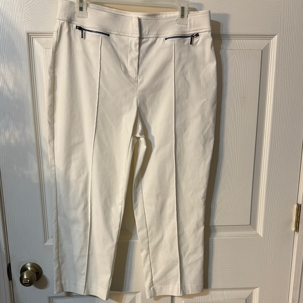 Style & Co. Cropped White Ankle Pants Stretchy - 12